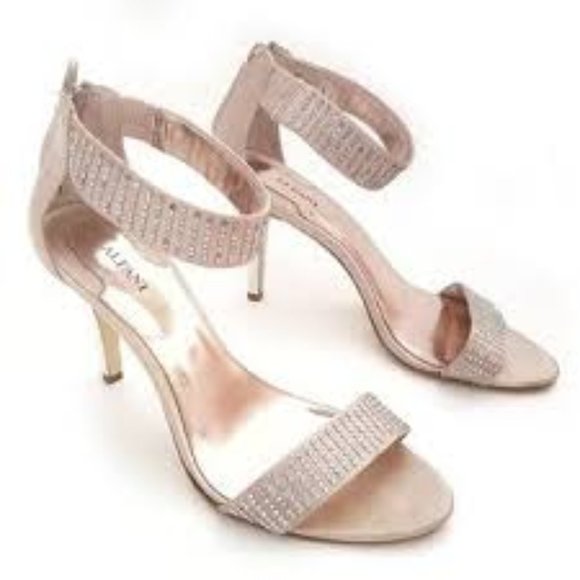 Alfani Special Occasion Gold Rhinestone Heels 9.5M - Picture 2 of 8